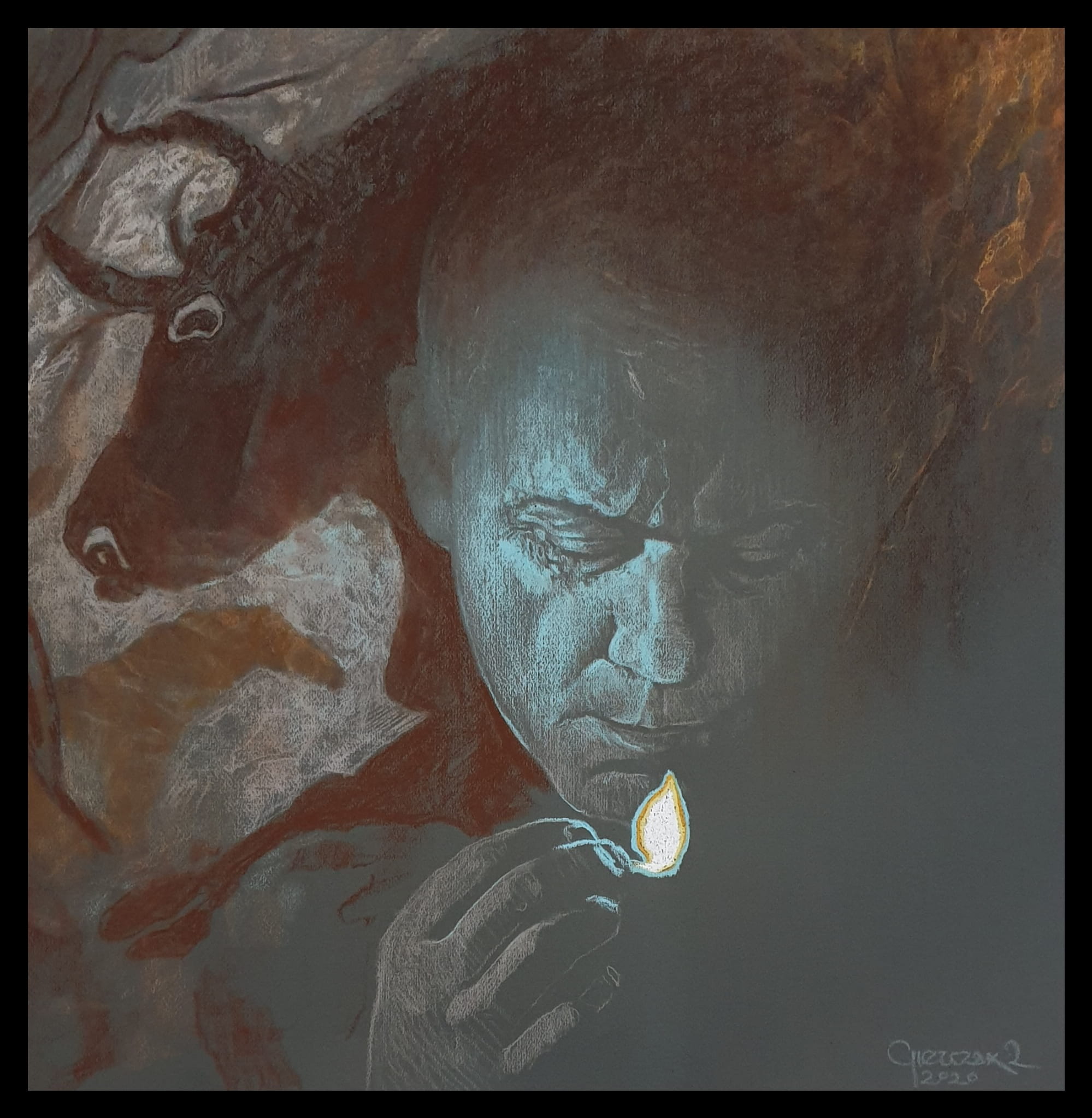 Zbyszek Gierczak Herbert 100 x 100 cm akryl na płótnie 2020r